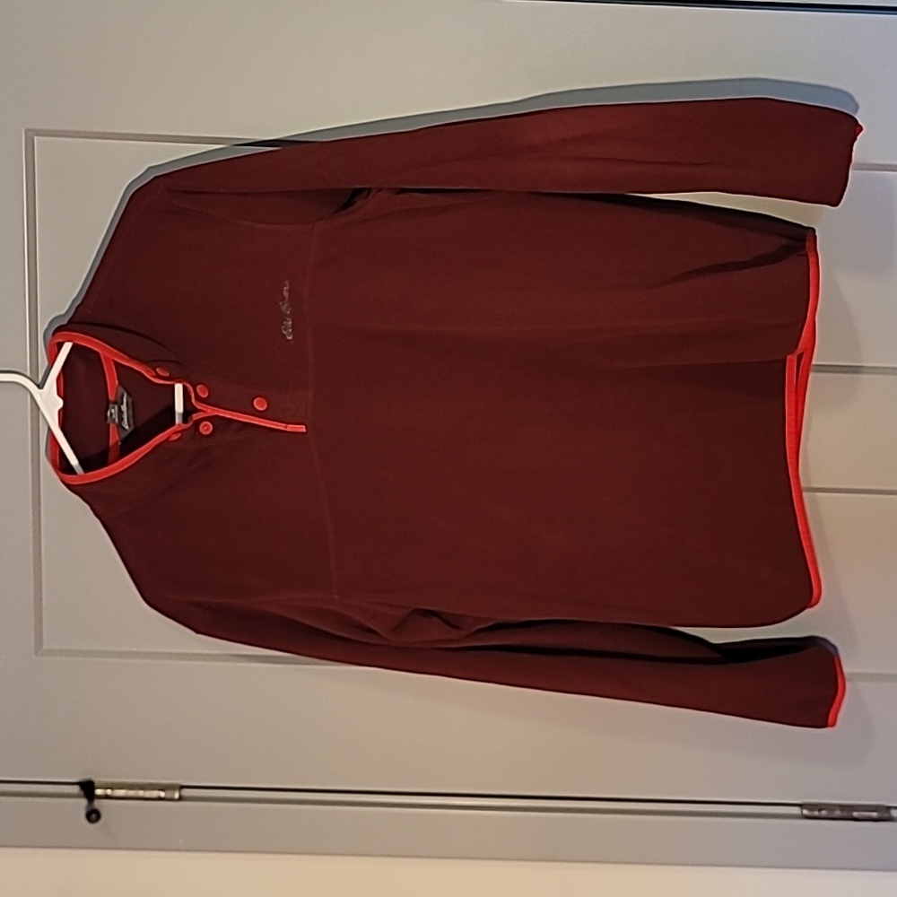 Eddie Bauer Men's Dark Red Pullover Jacket
